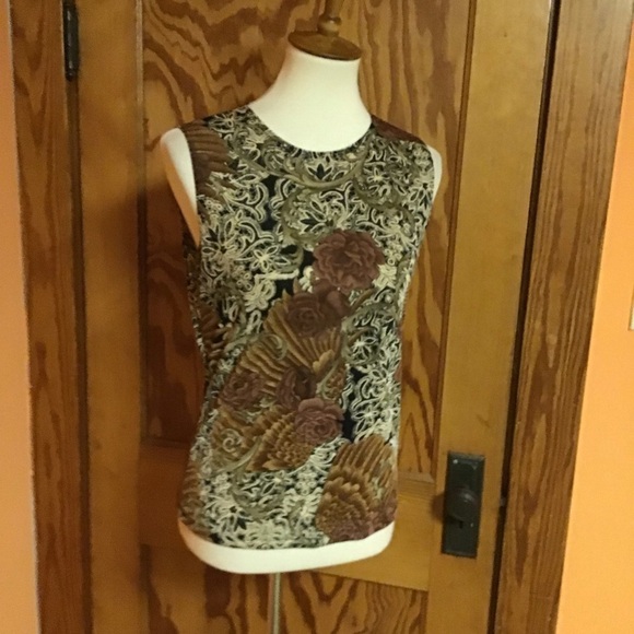 Retro Y2K autumn floral sleeveless top - Picture 7 of 9